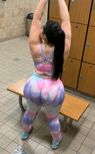 Cotton candy yoga scrunch booty legging